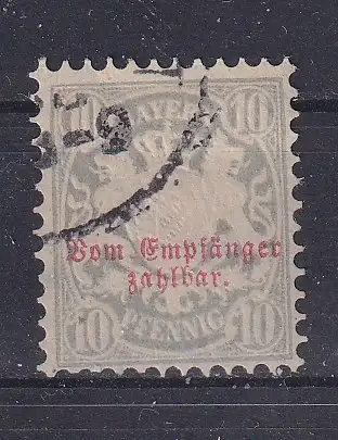 Altdeutschland Bayern Portomarken  Nr 12 Ohne Gummierung (*)