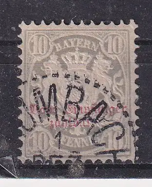 Altdeutschland Bayern Portomarken  Nr 12 Ohne Gummierung (*)