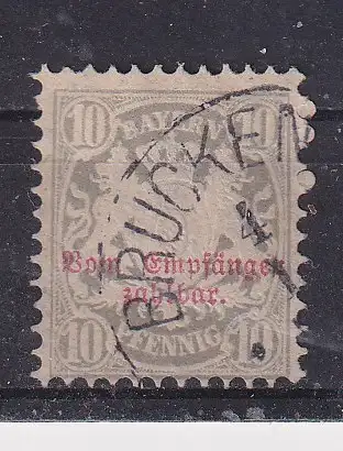 Altdeutschland Bayern Portomarken  Nr 12 Ohne Gummierung (*)