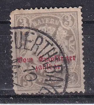 Altdeutschland Bayern Portomarken  Nr 13 Ohne Gummierung (*)