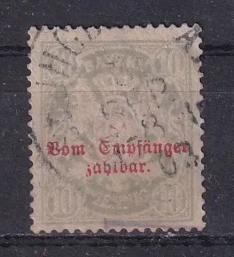 Altdeutschland Bayern Portomarken  Nr 12 Ohne Gummierung (*)