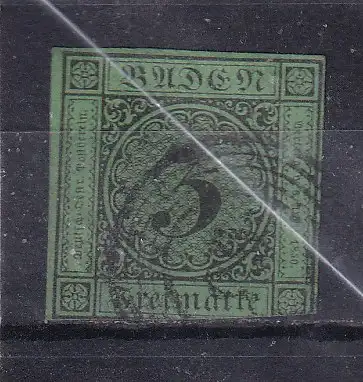 Altdeutschland Baden  Nr 6 Gestempelt (Posten)