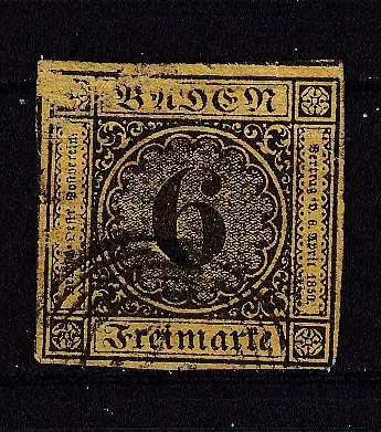 Altdeutschland Baden  Nr 7 Gestempelt (Posten)