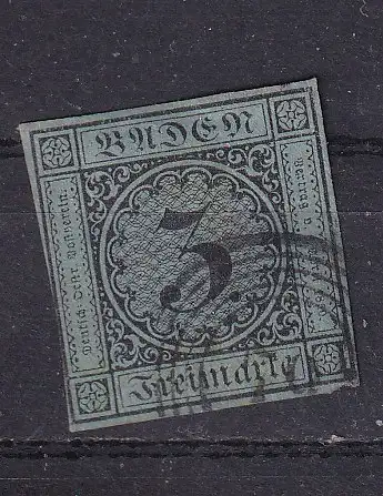 Altdeutschland Baden  Nr 6 Gestempelt (Posten)