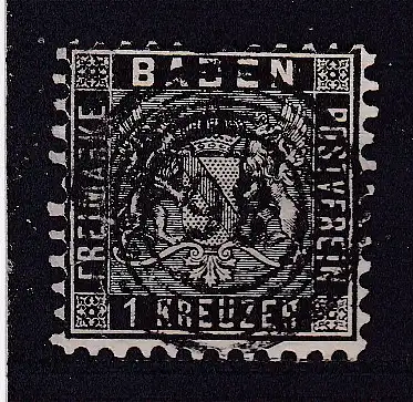 Altdeutschland Baden  Nr 9 Gestempelt (Posten)