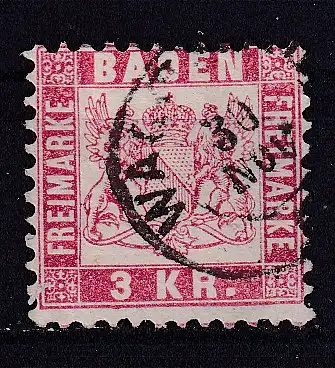 Altdeutschland Baden  Nr 24 Gestempelt (Posten)