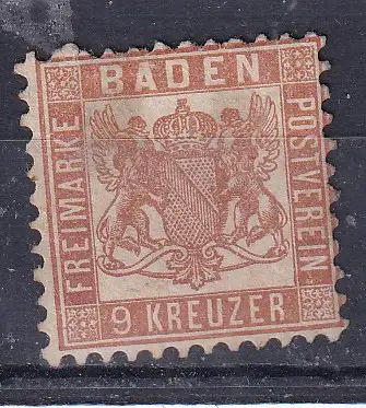 Altdeutschland Baden  Nr 20 Ohne Gummierung (*)