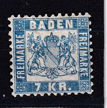 Altdeutschland Baden  Nr 25 Falz / Gummimängel / *