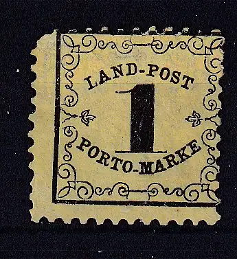 Altdeutschland Baden Landpost-Portomarken  Nr 1 x63 Falz / Gummimängel / *