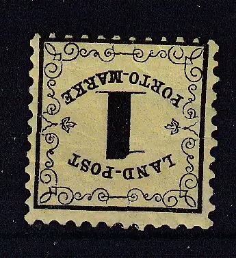 Altdeutschland Baden Landpost-Portomarken  Nr 1 x63 Falz / Gummimängel / *
