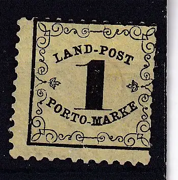Altdeutschland Baden Landpost-Portomarken  Nr 1 x63 Falz / Gummimängel / *
