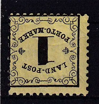 Altdeutschland Baden Landpost-Portomarken  Nr 1 x63 Falz / Gummimängel / *