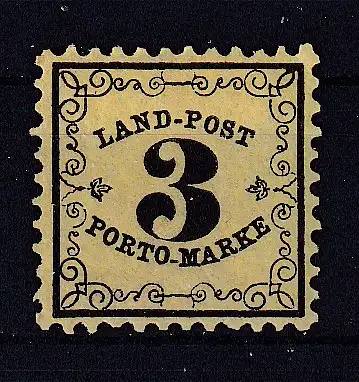 Altdeutschland Baden Landpost-Portomarken  Nr 2 x Falz / Gummimängel / *