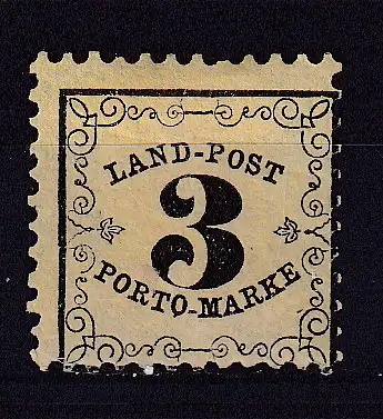 Altdeutschland Baden Landpost-Portomarken  Nr 2 x Falz / Gummimängel / *
