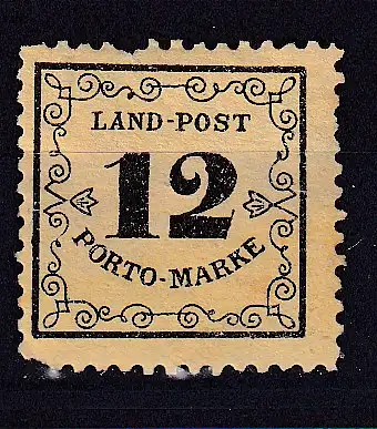 Altdeutschland Baden Landpost-Portomarken  Nr 3 x Falz / Gummimängel / *