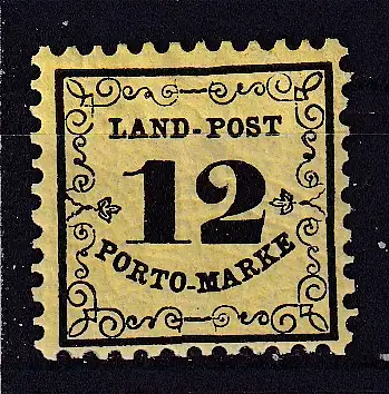 Altdeutschland Baden Landpost-Portomarken  Nr 3 x Falz / Gummimängel / *