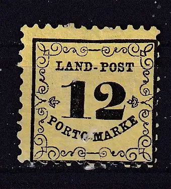 Altdeutschland Baden Landpost-Portomarken  Nr 3 x Falz / Gummimängel / *