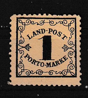 Altdeutschland Baden Landpost-Portomarken  Nr 1 x63 Falz / Gummimängel / *