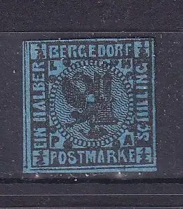 Altdeutschl. Bergedorf  Nr 1 a Ohne Gummierung (*)