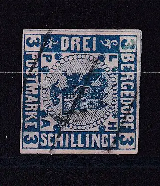 Altdeutschl. Bergedorf  Nr 4 Ohne Gummierung (*)