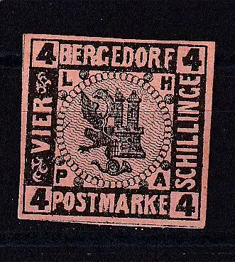 Altdeutschl. Bergedorf  Nr 5 Ohne Gummierung (*)