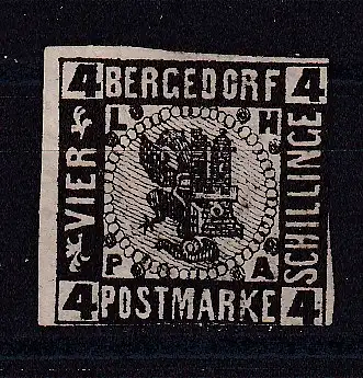 Altdeutschl. Bergedorf  Nr 5 ND Ohne Gummierung (*)
