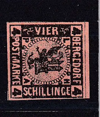 Altdeutschl. Bergedorf  Nr 5 Ohne Gummierung (*)