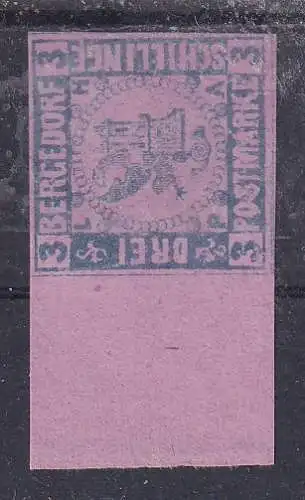 Altdeutschl. Bergedorf  Nr 5 Ohne Gummierung (*)