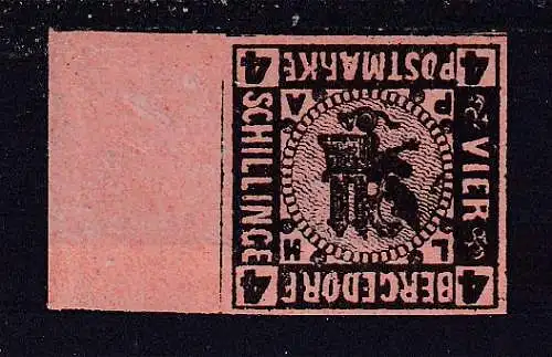 Altdeutschl. Bergedorf  Nr 5 Ohne Gummierung (*)