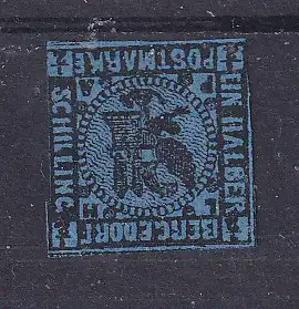Altdeutschl. Bergedorf  Nr 1 x Ohne Gummierung (*)