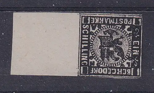 Altdeutschl. Bergedorf  Nr 2 Ohne Gummierung (*)