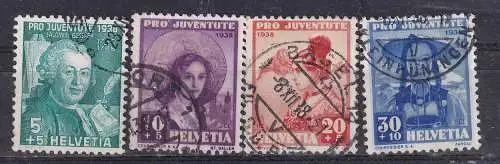 Schweiz  Nr 331/34 Gestempelt (Posten)