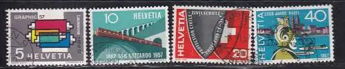 Schweiz  Nr 637/40 Gestempelt (Posten)