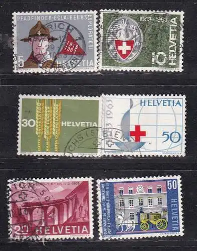 Schweiz  Nr 768/73 Gestempelt (Posten)