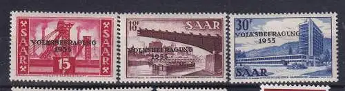 Saargebiet/Saarland  Nr 362/64 Postfrisch / **