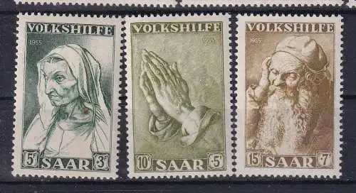 Saargebiet/Saarland  Nr 365/67 Postfrisch / **