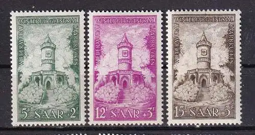 Saargebiet/Saarland  Nr 373/75 Postfrisch / **