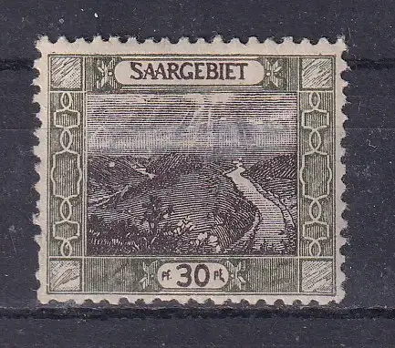 Saargebiet/Saarland  Nr 58 Falz / Gummimängel / *