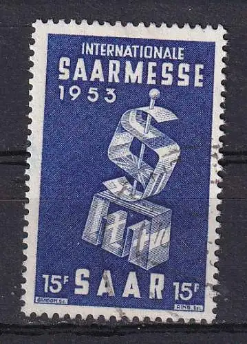 Saargebiet/Saarland  Nr 341 Gestempelt (Posten)