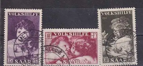 Saargebiet/Saarland  Nr 344/46 Gestempelt (Posten)