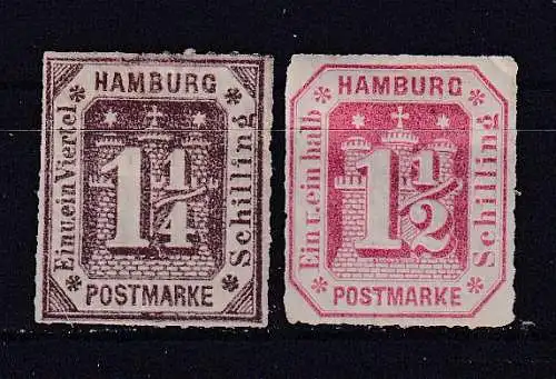 Altdeutschl. Hamburg  Nr 20/21 Ohne Gummierung (*)