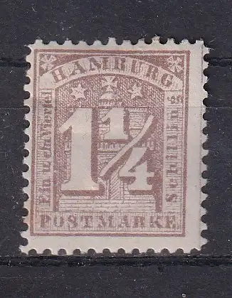 Altdeutschl. Hamburg  Nr 12 Falz / Gummimängel / *