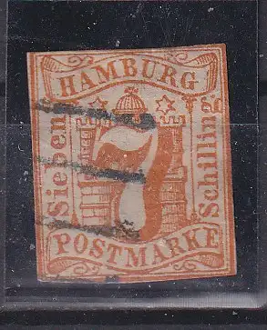 Altdeutschl. Hamburg  Nr 19 Gestempelt (Posten)