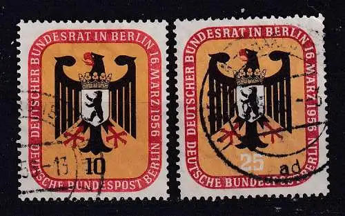 Berlin (West)  Nr 136/37 Gestempelt (Posten)