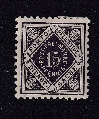 Altd. Württemberg Dienstmarken  Nr 150 Falz / Gummimängel / *