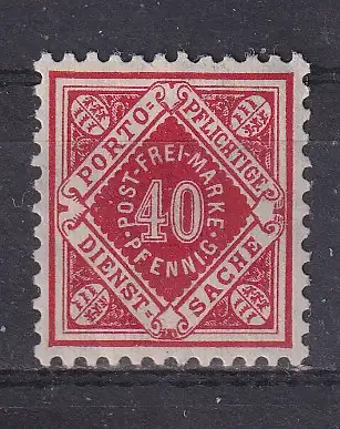 Altd. Württemberg Dienstmarken  Nr 153 Falz / Gummimängel / *