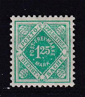 Altd. Württemberg Dienstmarken  Nr 156 Falz / Gummimängel / *