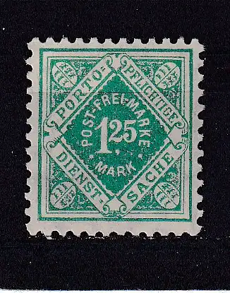 Altd. Württemberg Dienstmarken  Nr 156 Falz / Gummimängel / *