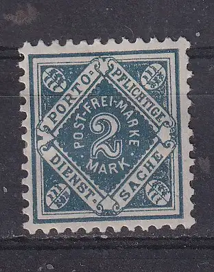 Altd. Württemberg Dienstmarken  Nr 157 Falz / Gummimängel / *