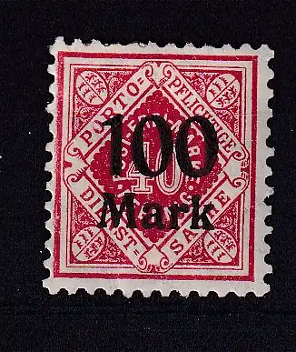 Altd. Württemberg Dienstmarken  Nr 167 Falz / Gummimängel / *